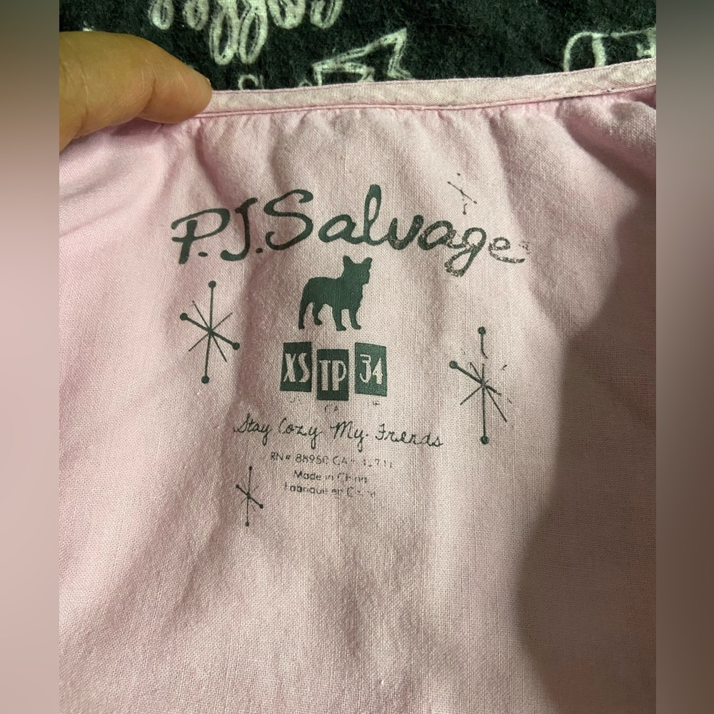 P.J. SALVAGE Black COFFEE Flannel Pajama Set - Picture 6 of 8